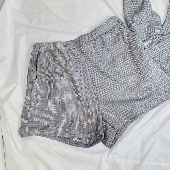 Grey Waffle PJ set ☆ Pockets & Hoodie - Picture 9 of 10
